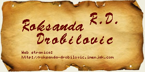 Roksanda Drobilović vizit kartica
